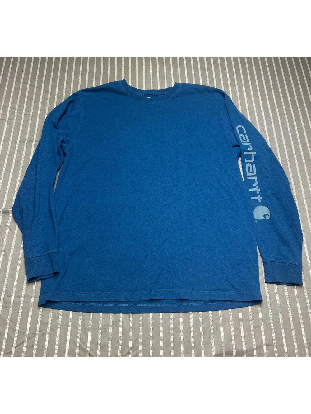 Carhartt Original Fit Long Sleeve T-shirt Men Size Large Blue